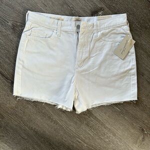 NWT Size 4 White Boyfriend Denim Jean Shorts Universal Thread 100% Cotton